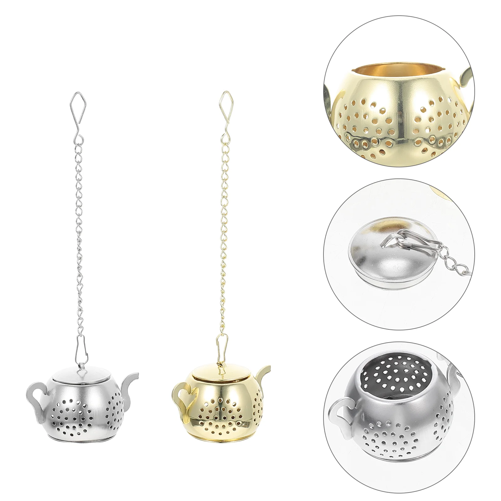 

Tea Infuser Strainer Loose Mesh Steeper Filter Leafsilver Coffeestrainers Basket Fruit Insert Tool Metal Fine Kung Reusable