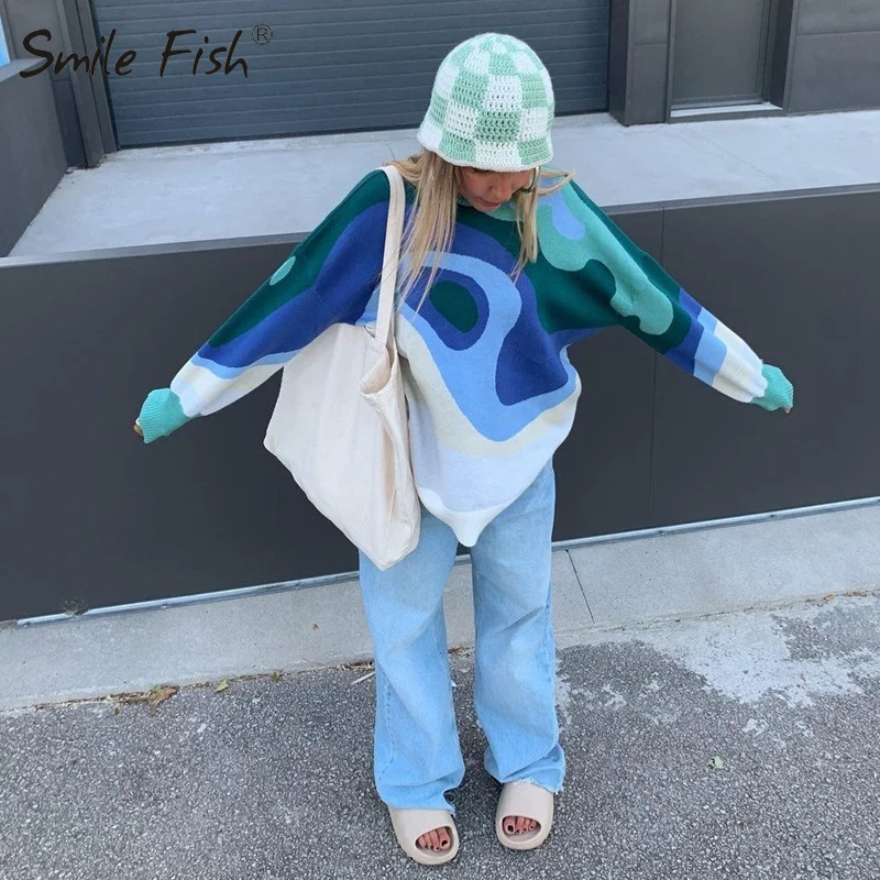 

Warm Sweet Sweaters Women Y2K Aesthetics Heart Striped Pullover Girls Long Sleeve Turtleneck Autumn Winter Black Sweater G3020