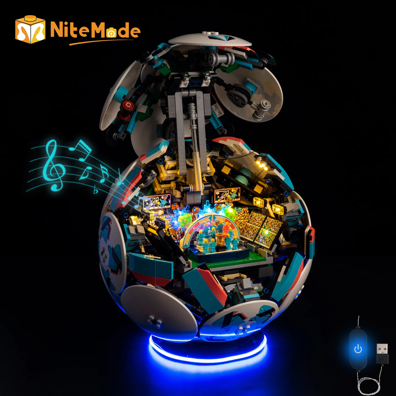 Фото Набор светодиодных ламп Easylite, подходящий для футбольного мяча Lego 43019 (без модели) №1
