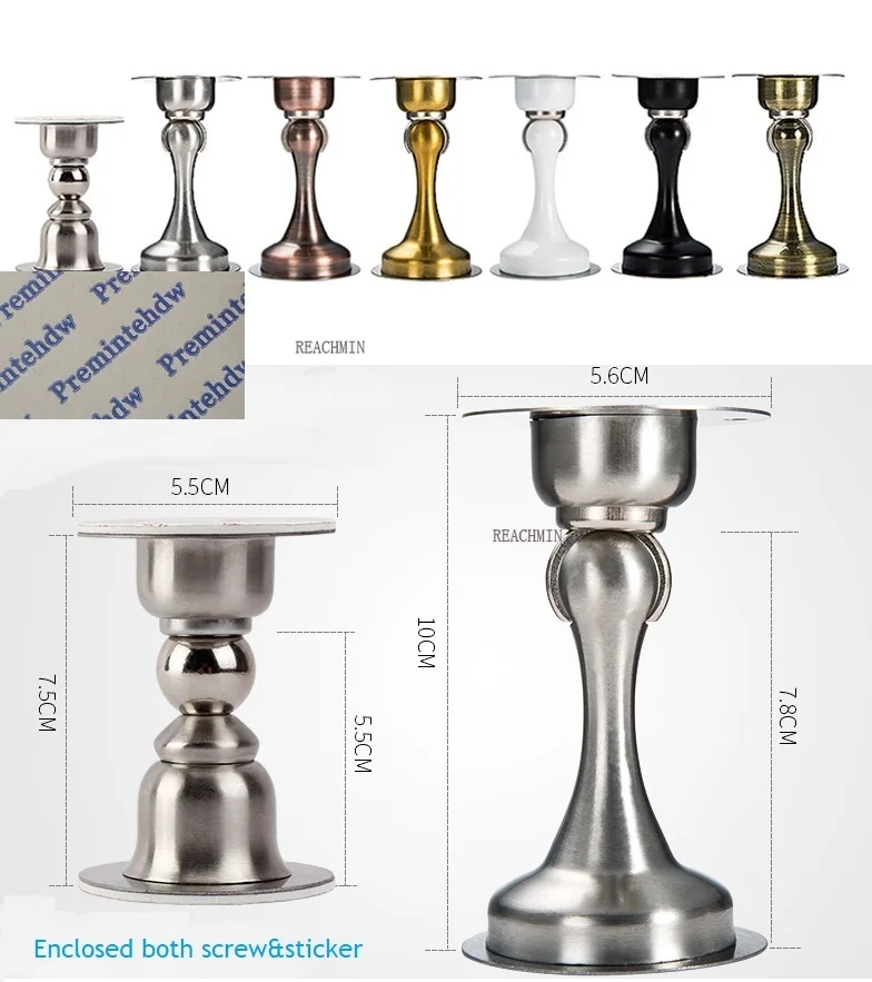 

Stainless Steel Magnetic Doorstop Door Stop White Black Gold Bronze Brushed Sticker and Screws