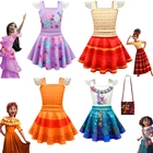 Костюм для косплея по мотивам фильма enmas Mirabel Madrigal, платье для девочек, нарядные платья для карнавала, Хэллоуина, платье принцессы