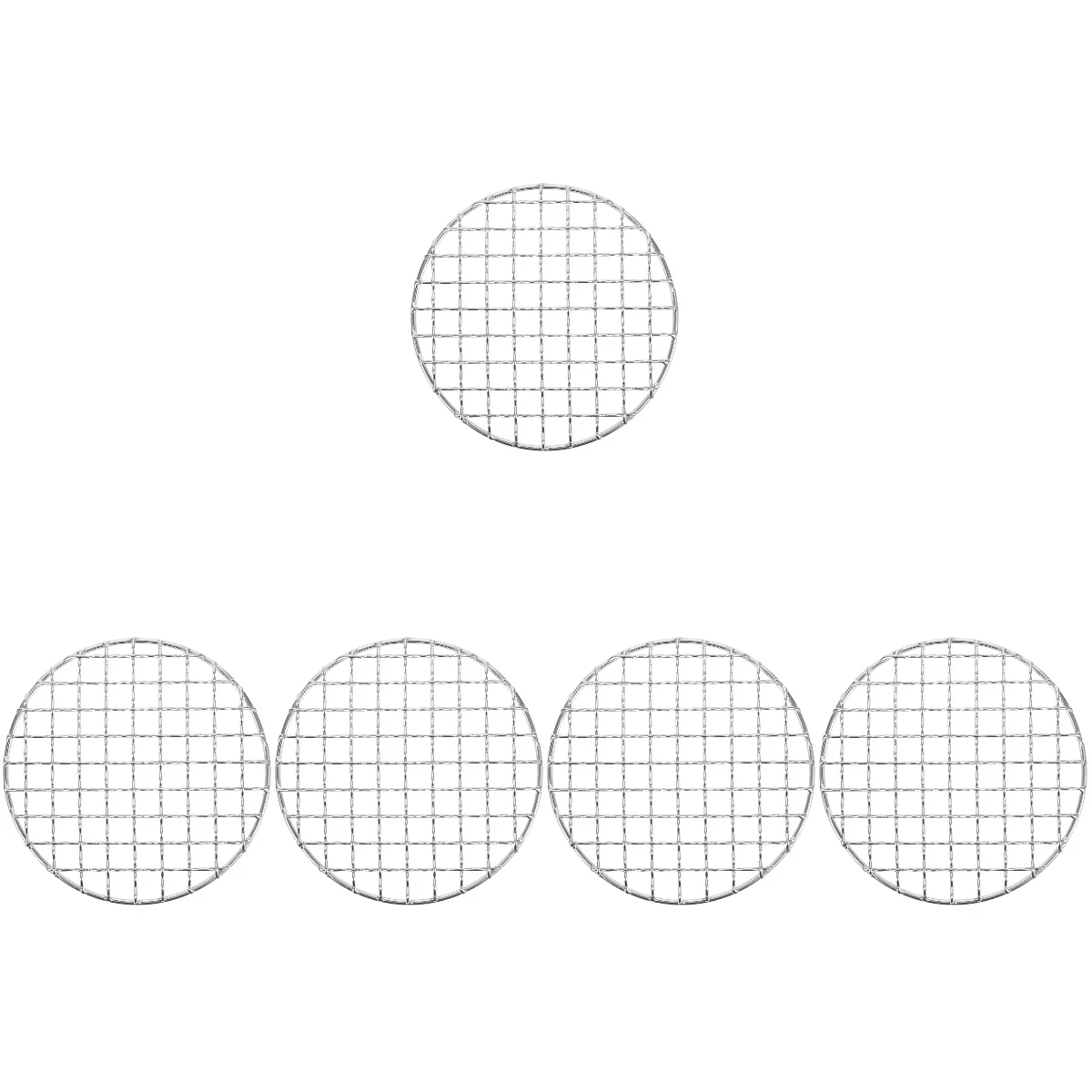 

5pcs Round Grill Net Stainless Steel Barbecue Mesh Net Barbecue Round Grill Net
