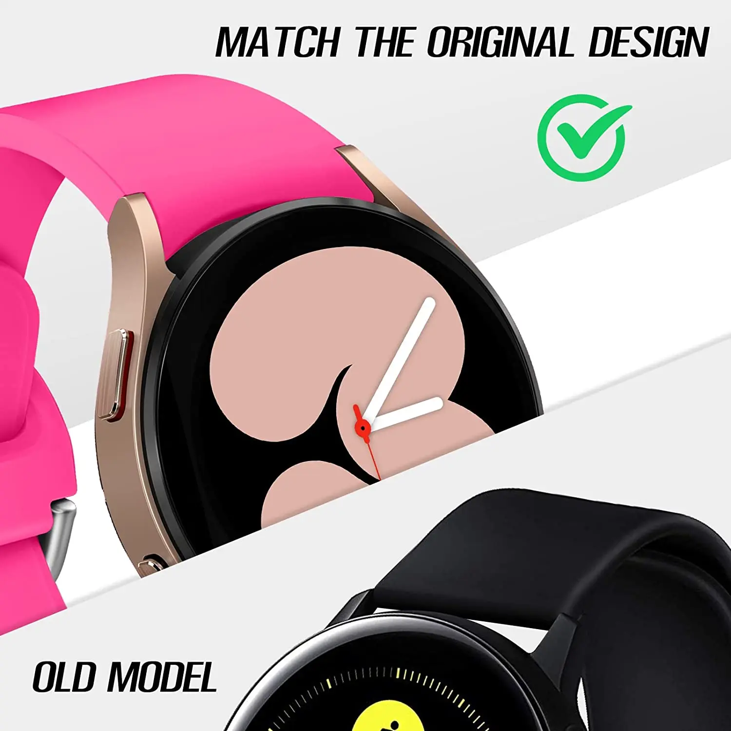 5 Packs Strap for Samsung Galaxy Watch 4 40mm 44mm/Galaxy Watch 4 Classic 46mm 42mm,20mm Silicone Replacement Band for man Women