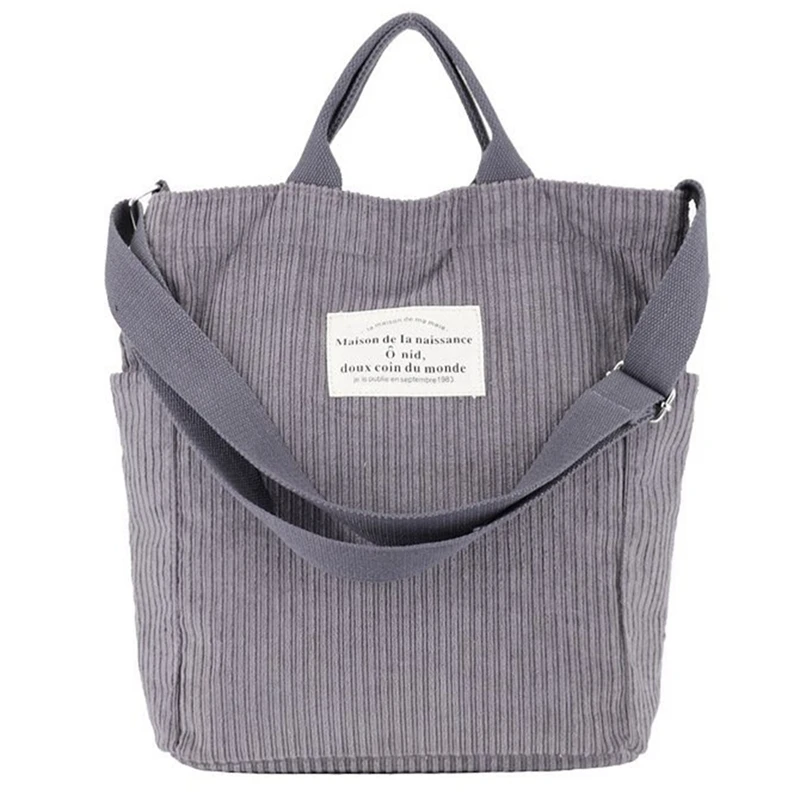 

Corduroy Shoulder Bag Ladies Large-Capacity Fabric Handbag Ladies Messenger Bag Ladies Simple Canvas Bag
