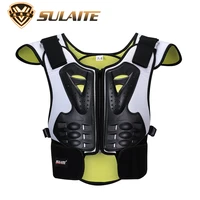 sulaite motorcycle children body skating protector armor shield sleeveless chest back racing protective gears jacket kids