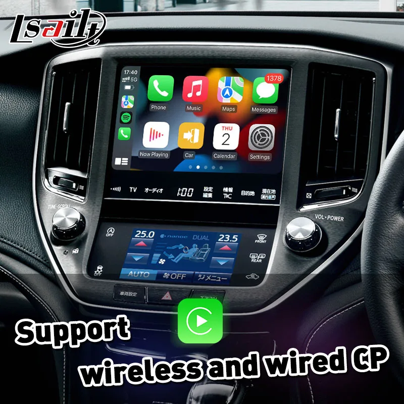 Lsailt Wireless Android Auto CP AA Carplay Interface Box для Toyota Crown S210 AWS210 GRS210 GWS214 Majesta Athlete 2012-2018 гг.