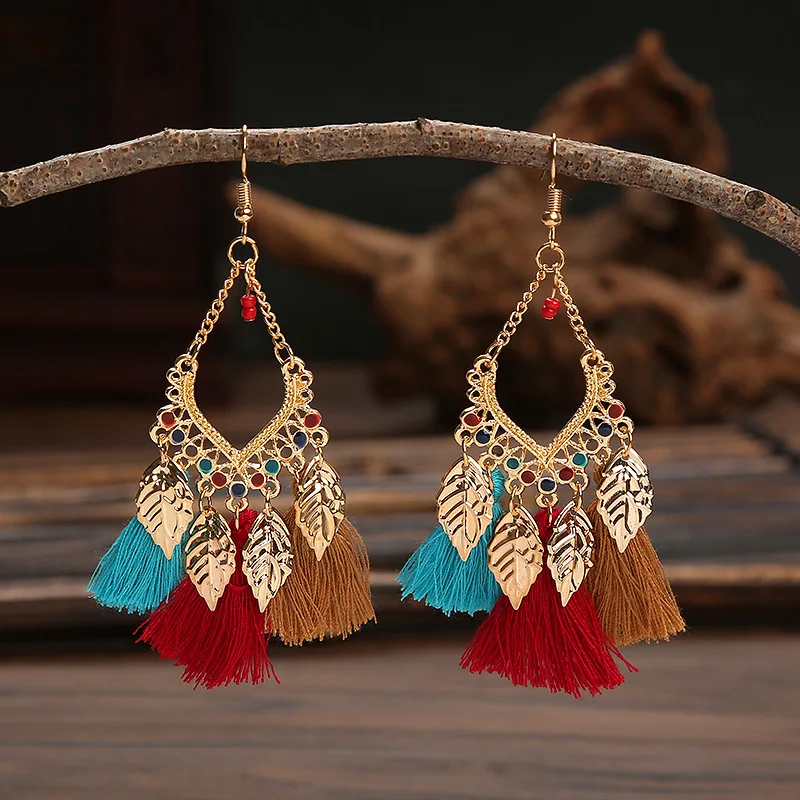 

Vintage Style Long Tassel Earrings for Women Female Drop Dangle Earrings Fashion Jewelry Bohemian Tassel Earring Aesthetic