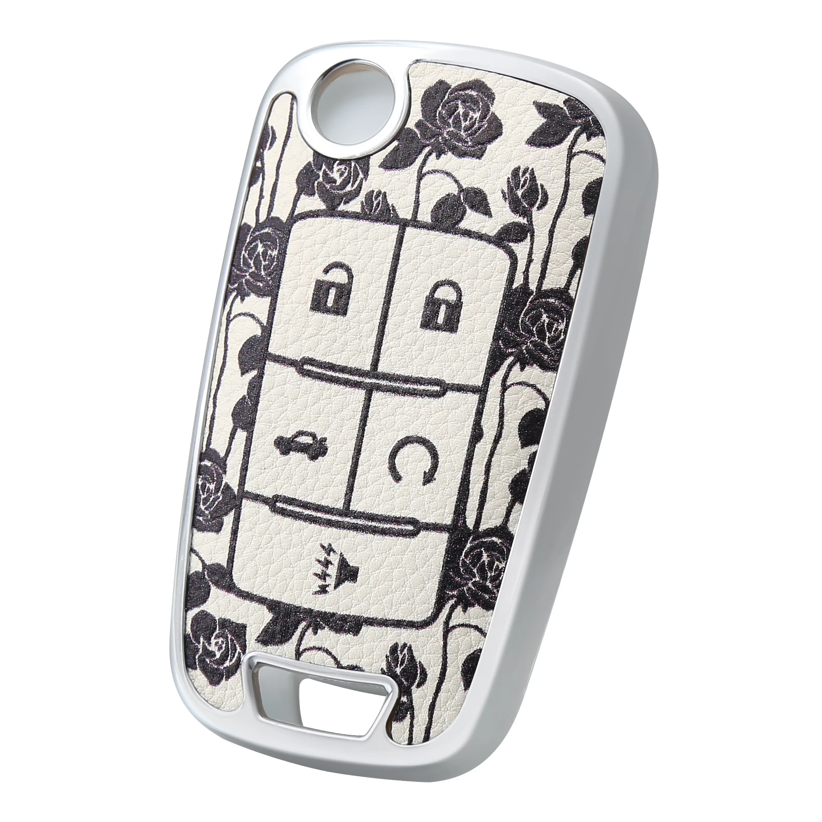 

Для Buick Chevrolet Chevy GMC Encore Terrain Malibu Camaro Cruze Impala Equinox Volt Spark Sonic Rose кожаный чехол для ключей с принтом брелок