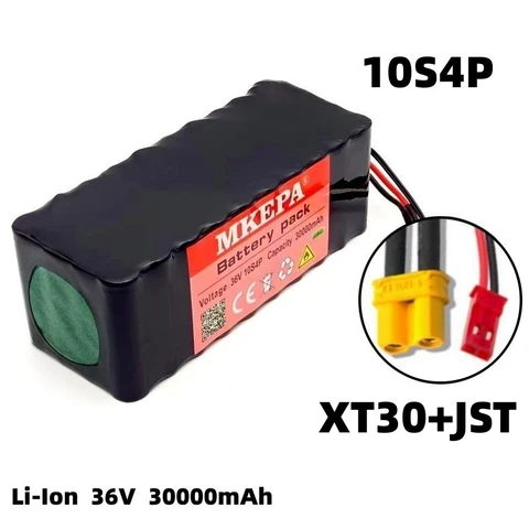 Литиевая батарея 10S4P 36 В 30000 мАч для электрического скутера, аккумулятор 18650, аккумулятор 36 в 30 Ач для электрического скутера, аккумулятор 36 В