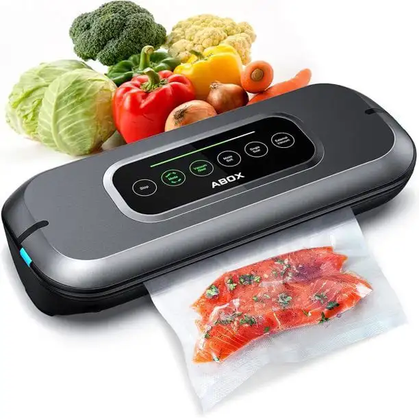 

Vacuum Sealer, Automatic Food Vacuum Sealer Machine 5-in-1 Bag Sealer with LED Progress Bar, 5 Food Modes, 10 Vacuum Seal Bags