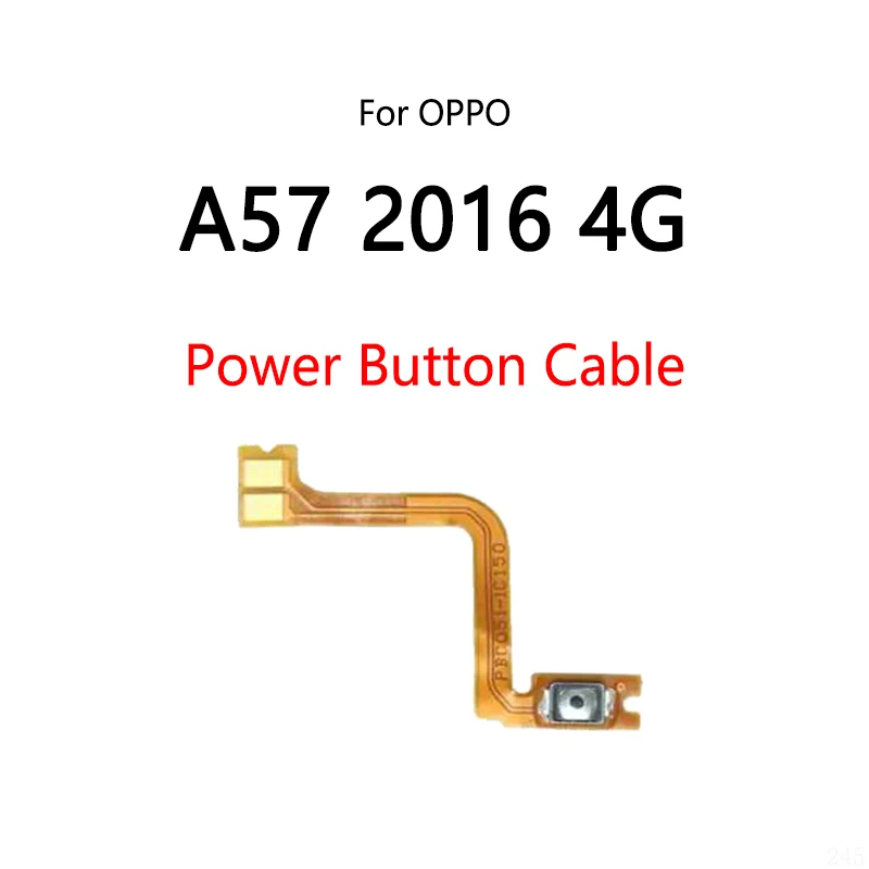 10 шт./партия для OPPO A57 A57M A57T 4G 2016 кнопки питания переключатель громкости кнопка отключения звука вкл/выкл гибкий кабель