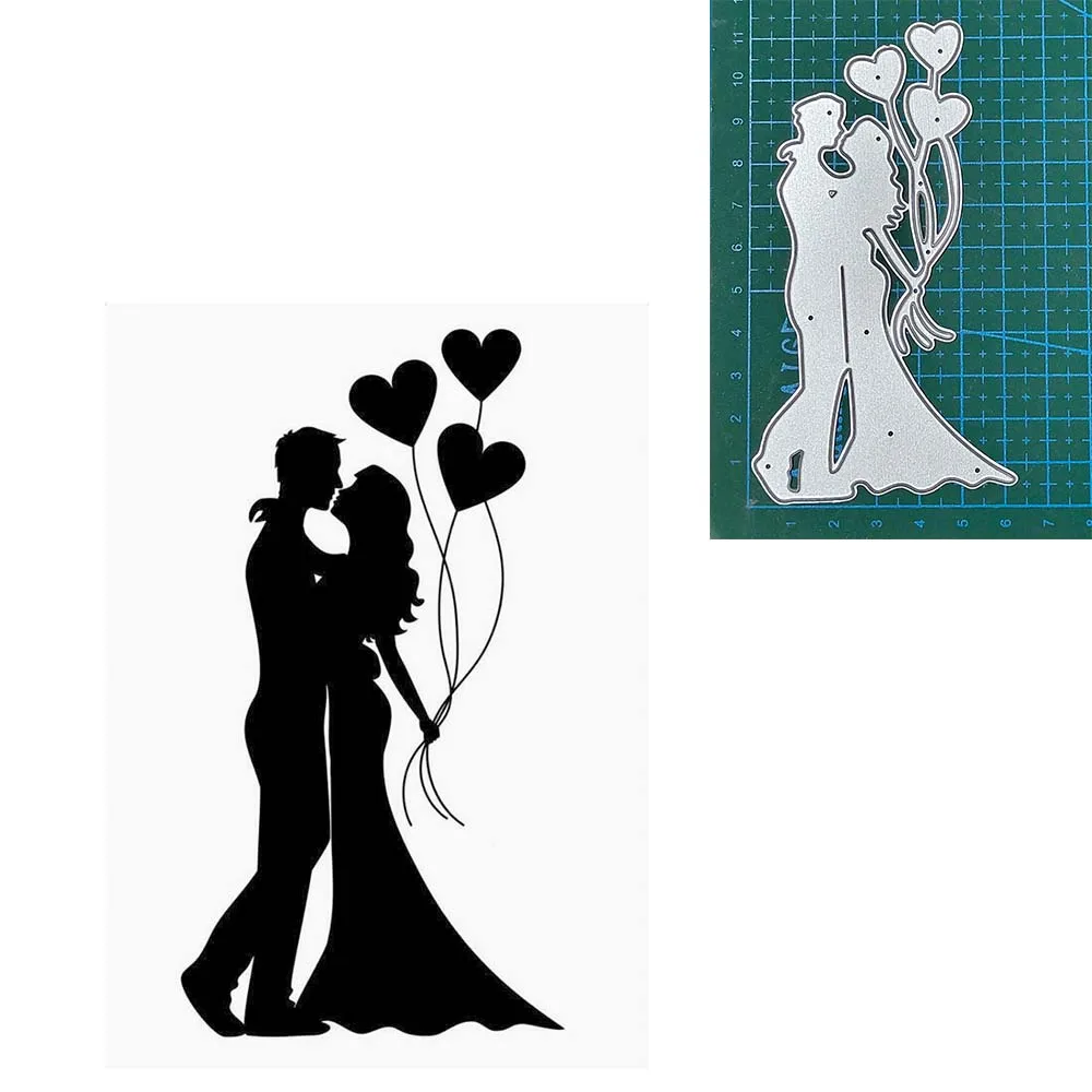 

Wedding Couples Metal Cutting Dies For DIY Scrapbooking Embossing Photo Album Paper Cards Making Designs Crafts New