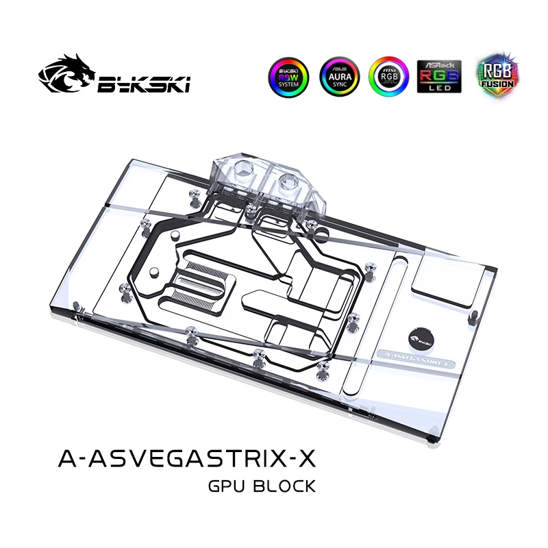 Bykski A-ASVEGASTRIX-X Vega 64 водяной блок для ASUS Asus ROG STRIX Watercooler ARGB 5V AURA SYNC