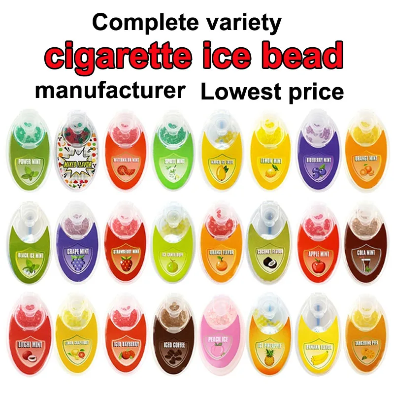 

100pcs DIY Mix Fruit Crush Balls Black Ice mint Mint Mixed Brush Ball For Smoking Menthol taste Holder Portable Men Gift