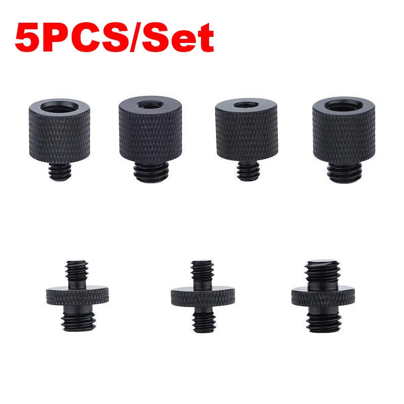 5/1PCS 1/4" to 3/8" Inch M/F Male to Female Thread Conversion Screw Mount   Plate For Camera Phone Flash Tripod Light Stand