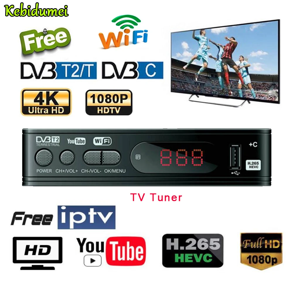 ТВ-приставка с Wi-Fi Usb 1080 спутниковый ТВ-приемник Full-HD P |