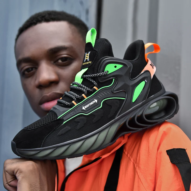 

Кроссовки мужские сетчатые для бега, Удобная Нескользящая спортивная обувь, повседневные Большие размеры