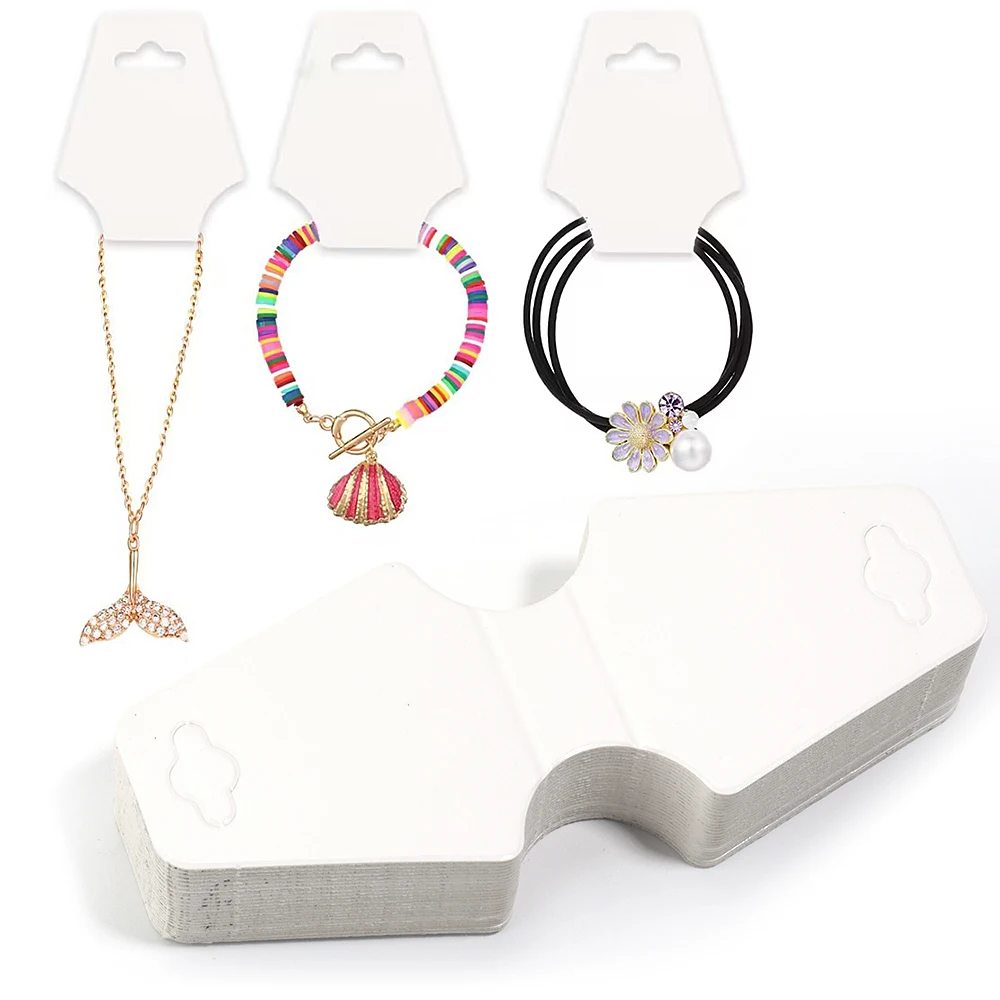 Многофункциональная белая упаковочная карта для ювелирных изделий складная DIY