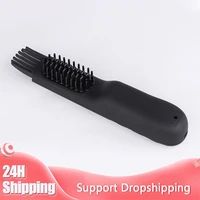 usb rechargeable hair straightening brush wireless beard straightening comb mens hair hot comb fast heating beard styler
