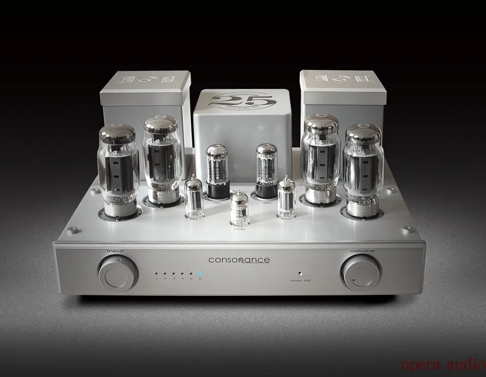 

Linear200 MKII Integrated amplifier 12A, 5687 , 5AR4 , KT120 tube AMP AUX Coaxial RCA USB DSD64/128/256 HIFI amplifier AMP