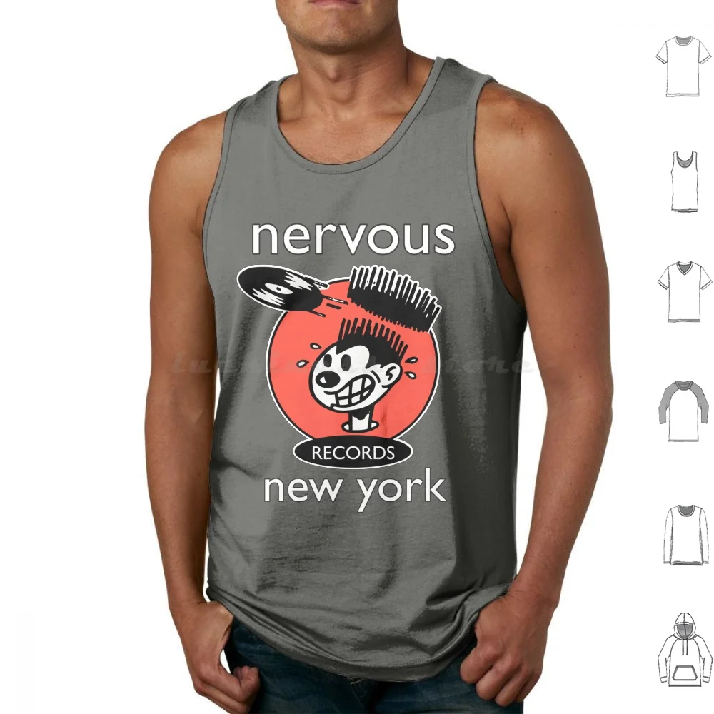 Nervous Hip Hop Logo Tank Tops Print Cotton Nervous Records New York Rap Hip Hop Old School