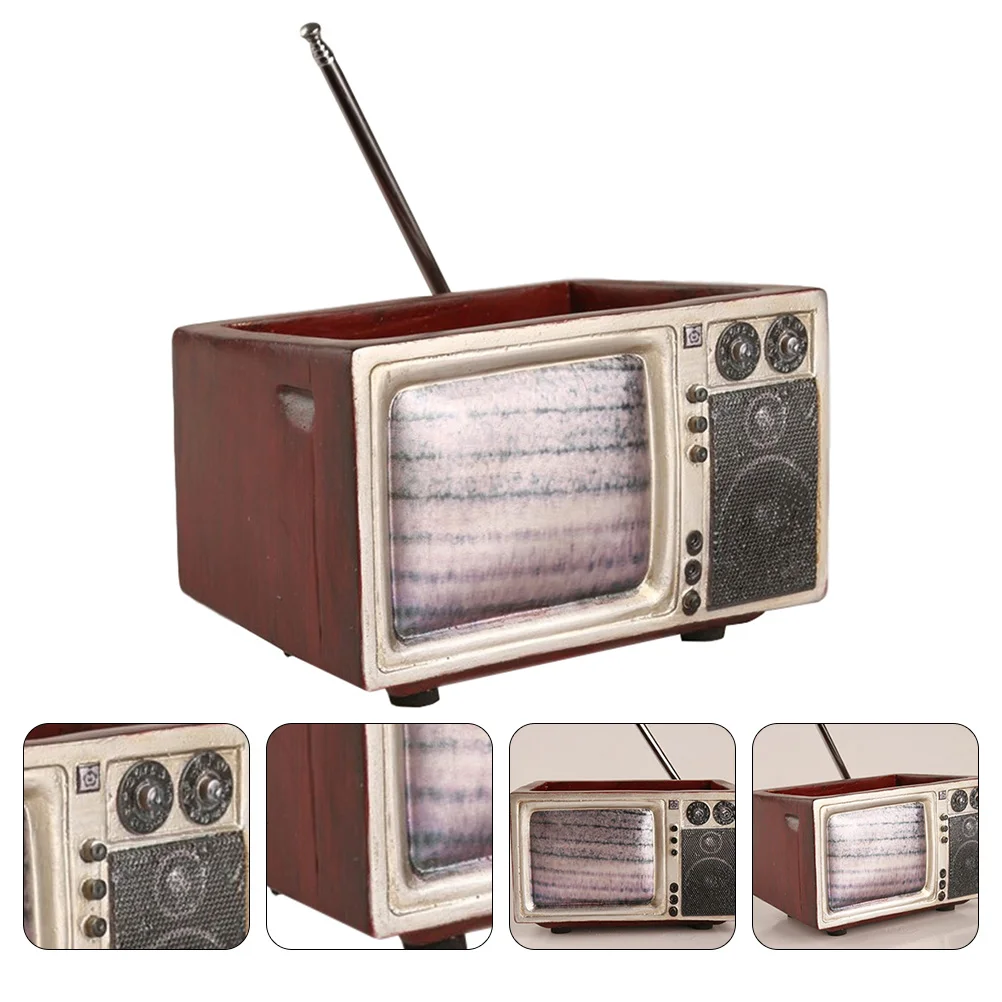 

Shape Flowerpot Creative Resin Craft Home Storage Organizer (Red)