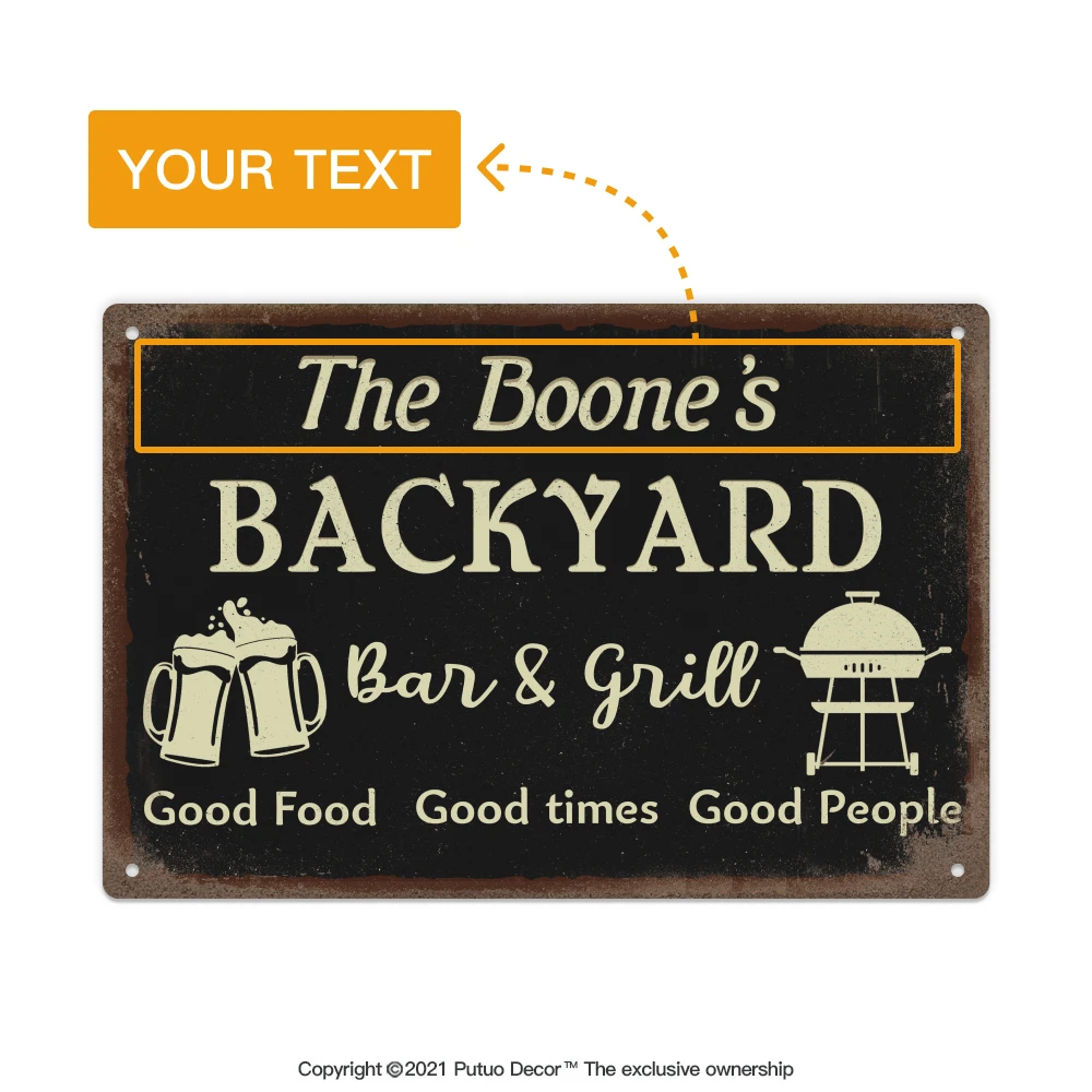 Декоративный персонализированный знак Putuo для заднего двора украшения барбекю