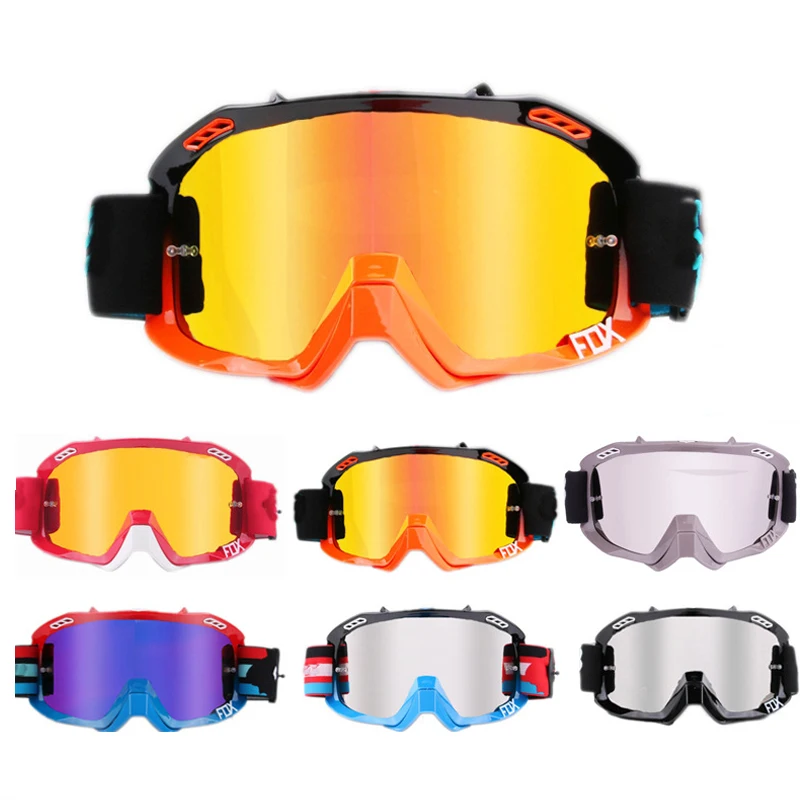 

100 Goggles Motocross Glasses Motorcycle Sunglasses MTB Windproof Cycling Racing Goggles Sun Glasses Red with anti-slip strip