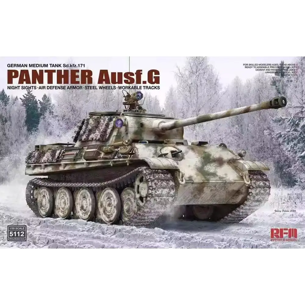 Модель RYEFIELD RFM RM-5112 135: Немецкий средний танк Sd.Kfz.171 Panther Ausf.G - Набор для сборки масштабной модели (art.: 3920d855bbaf3) - 3920d855bbaf3