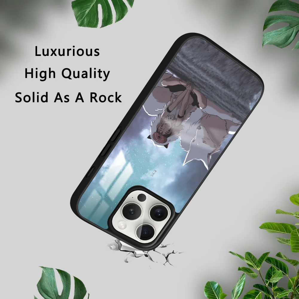 Чехол для телефона с аниме P-Princess M-Mononoke iPhone 16 15 14 13 12 11 Pro Xs Max Mini Plus Celulares Hard Funda