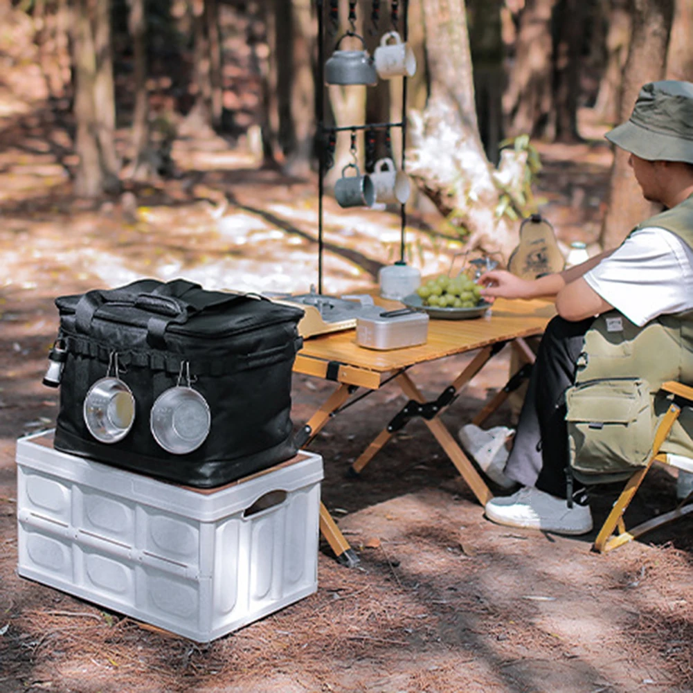 

Utensils Kit Organizer Large Capacity Outdoor Picnic Storage Sack Waterproof Tableware Bag Multi Functional for Traveling Hiking