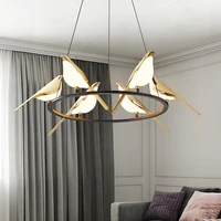 nordic acrylic bird chandelier magpie ceiling chandeliers lighting living room restaurant bedroom indoor home decor pendant lamp