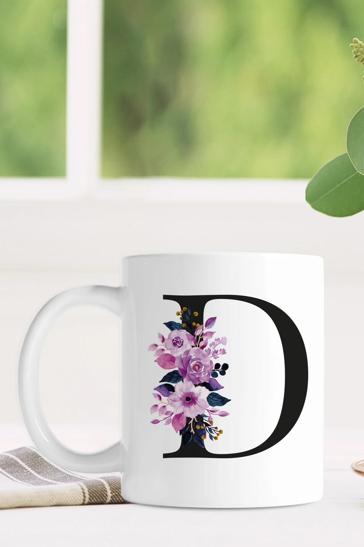 Белая керамическая кружка M21 с буквенным принтом|Кружки| |