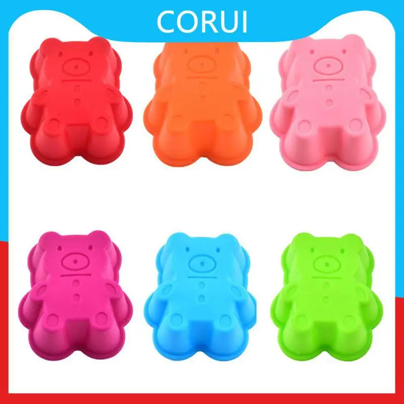 

Marfen Cup Pudding Mold Bear Shaped Silicone Cake Cup Anti-stick Food Grade Baking Tools Kitchen Accessories