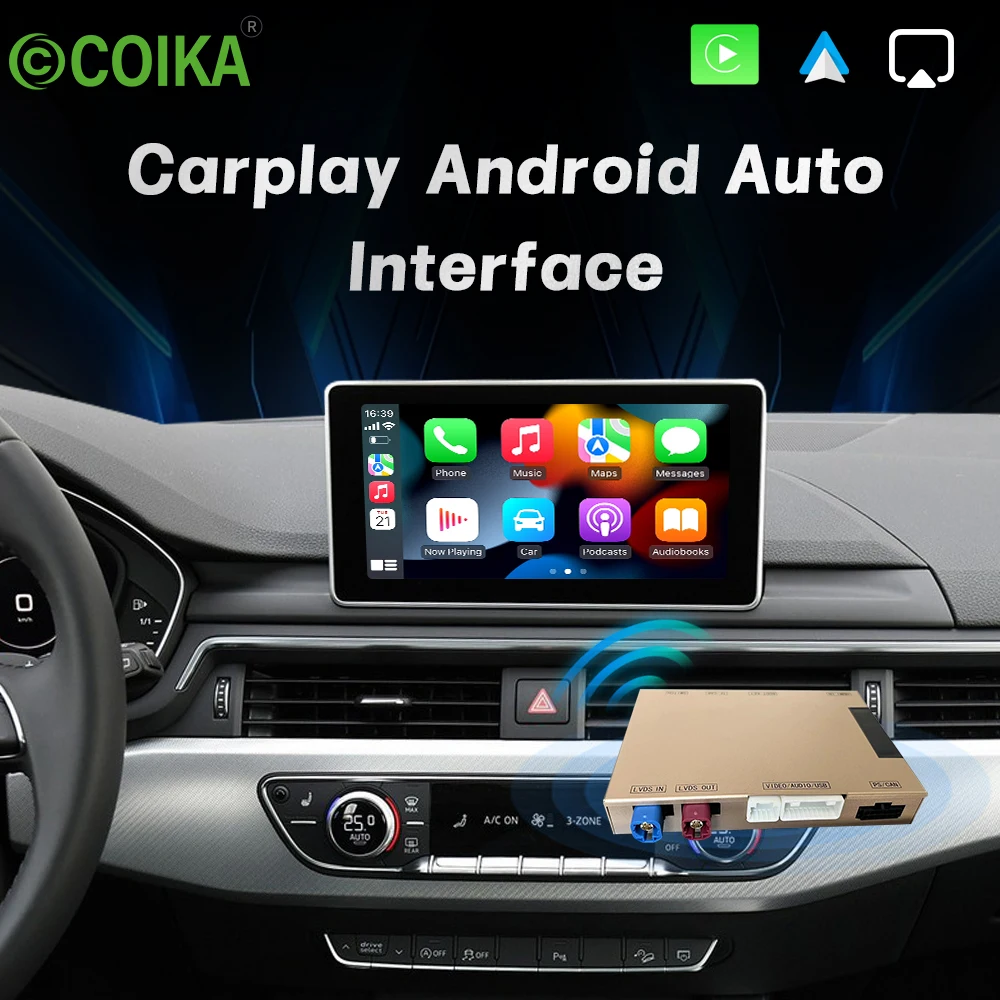 COIKA беспроводной CarPlay для Audi A4 B8 A5 S5 Q5 A4 B9 A6 C7 S6 A7 ...
