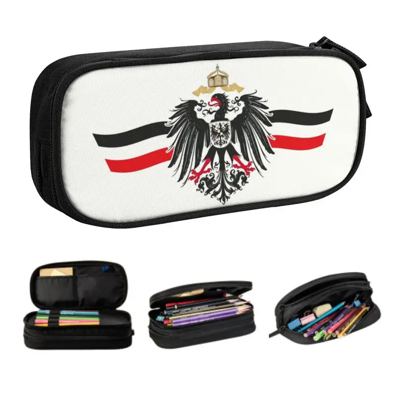 Case For Girl Boy Large Storage Germany Imperial Eagle Coat Of Arms Pen Box Bag Stationery