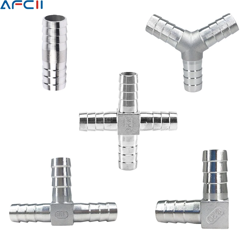 

Hose Barb 304 Stainless Steel Hose Tail Barb Connectors 6mm 8mm 10mm 12mm T Type Y Type Pipe Fitting Pagoda Tail Barb Connector