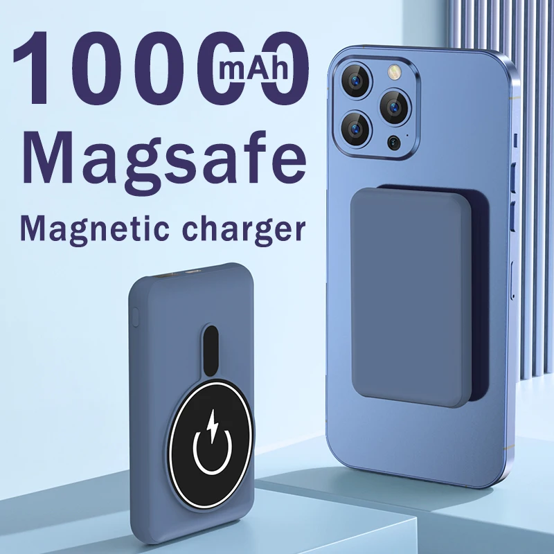

10000mAh Magnetic Power Bank 22.5W Fast Charging Magsafing External Battery LED Display Mini Portable Powerbank For Iphone 13 14