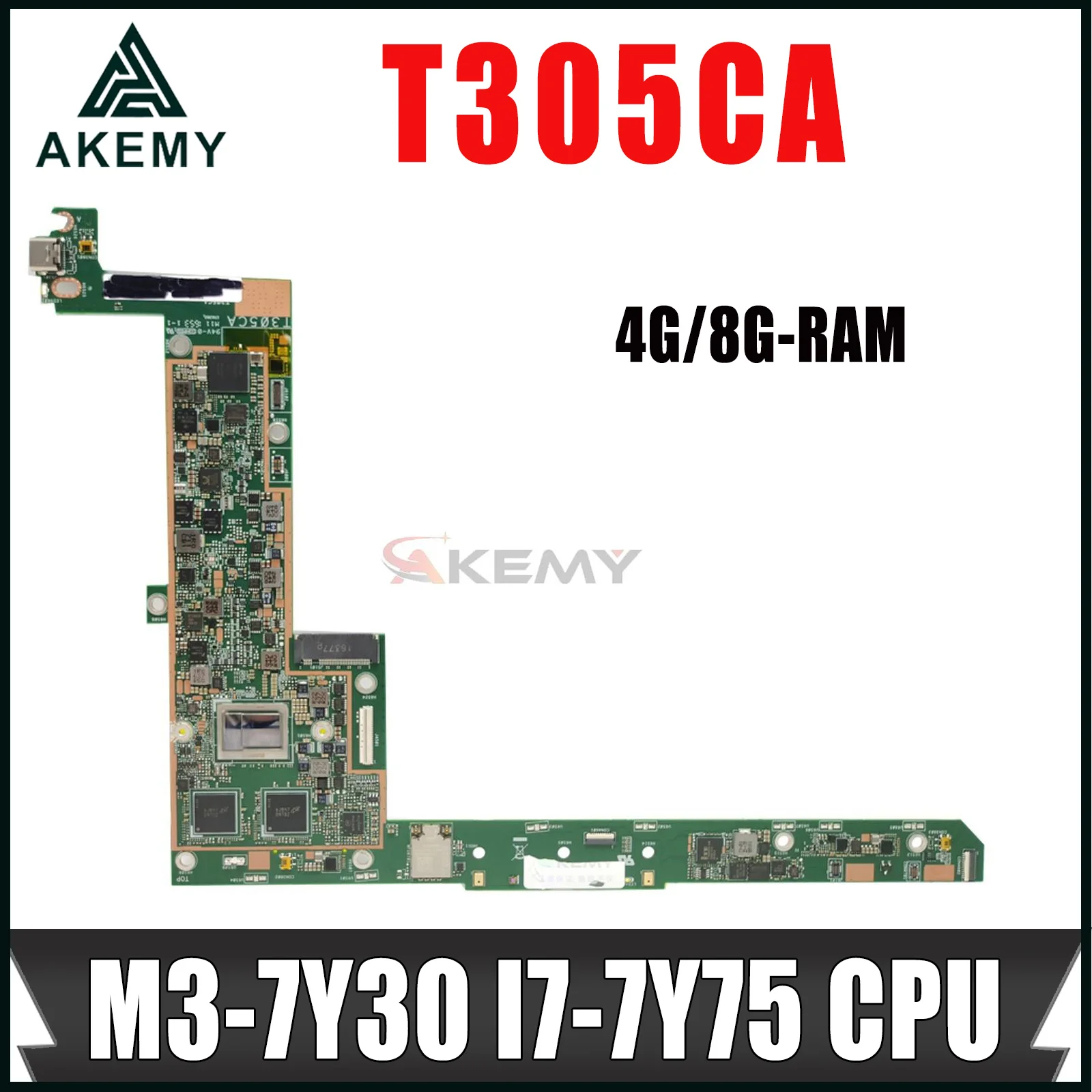 

Для ASUS T305CA Laotop материнская плата T305C T305CA материнская плата с 4G/8G-RAM M3-7Y30 I7-7Y7 5 CPU