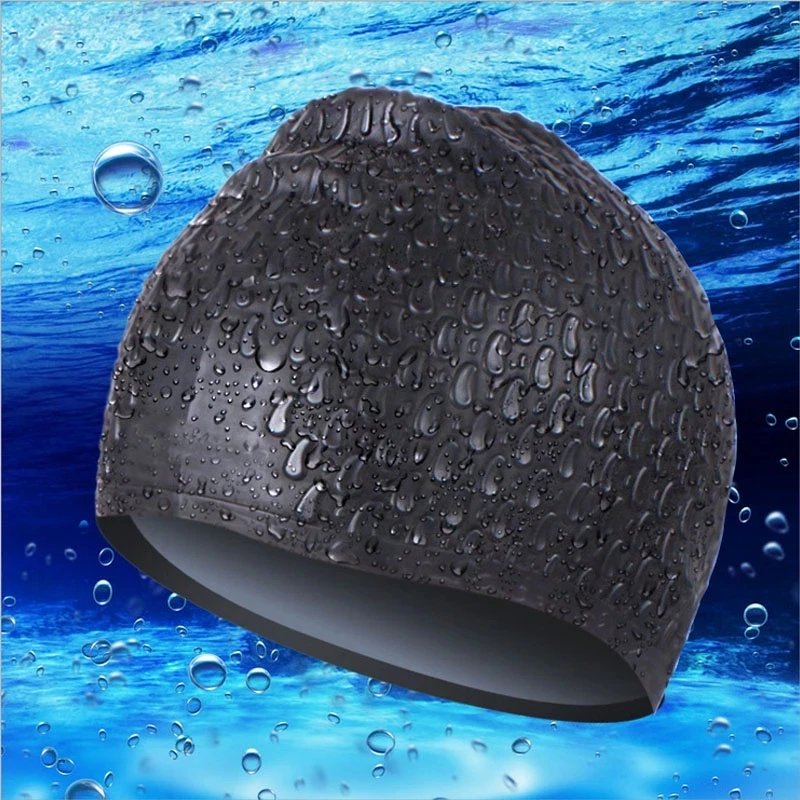 

Waterproof Silicone Swimming Caps Men Women Large Ear Plug Protect Swimming Hats Silicone Swim Cap