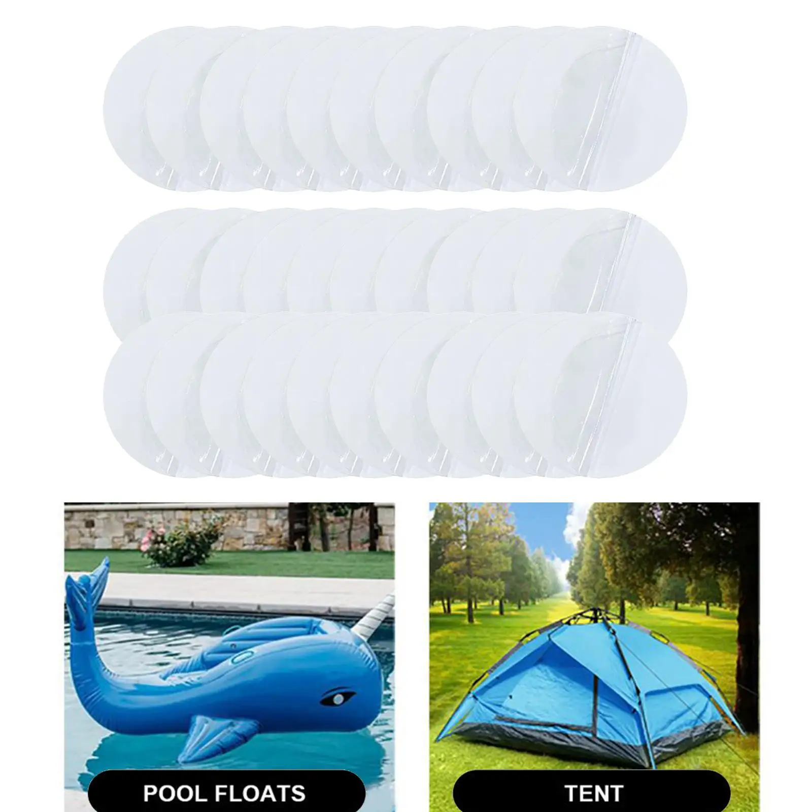 

30x PVC Repair Patch for Raft Dinghy Inflatable Boats Float Repair Stickers