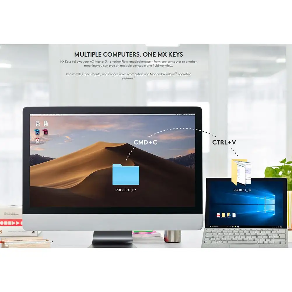 Беспроводная клавиатура Logitech MX Keys Bluetooth офисная 104 клавиши заряжаемая с