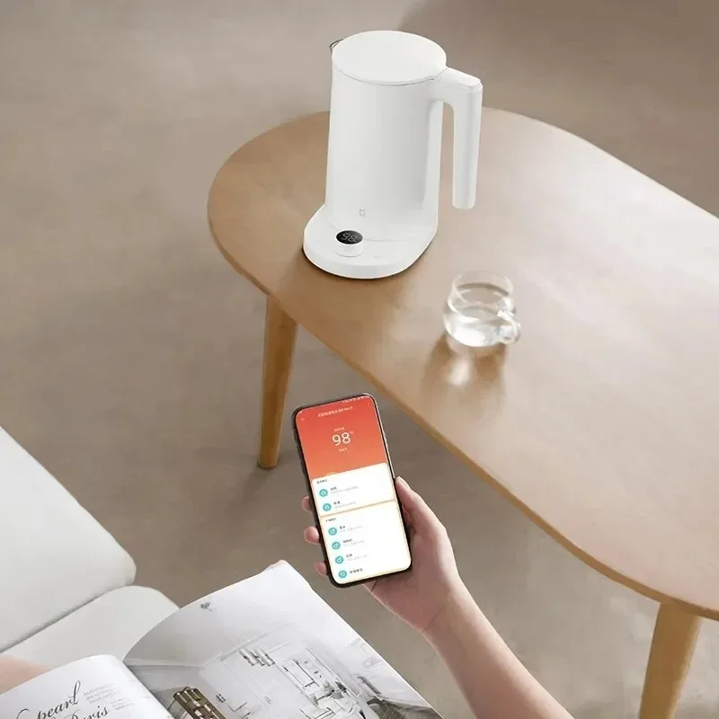 Фото Термостатический Электрический чайник XIAOMI MIJIA 2 Pro, умный светодиодный экран, бесступенчатая регулировка температуры, чайник с управлением через приложение №3