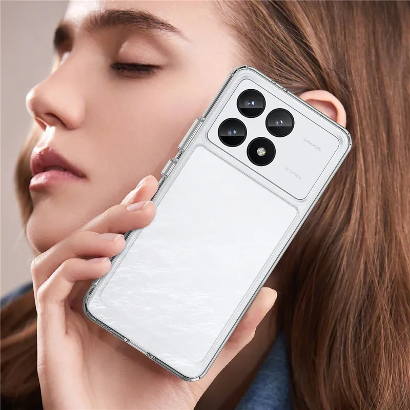 Чехол для Xiaomi Poco F6 Pro чехол из ТПУ с акриловой рамкой Защитные чехлы телефонов
