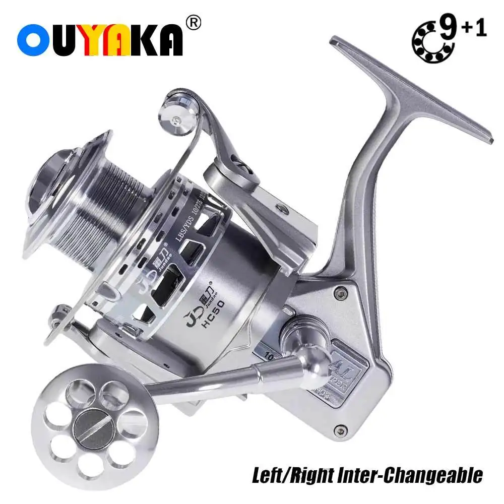

Big Fishing Reel Spinning Saftwater 10bb 22kg MAX Drag Stainless Steel Bearings All Metal Body Cnc Spool Handle Moulinet Tools