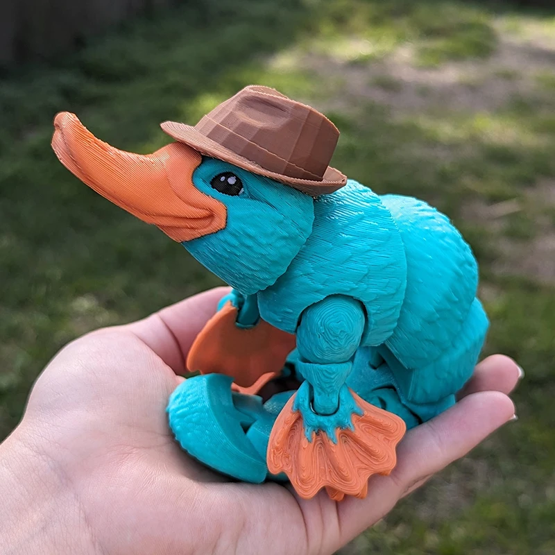 3D печатные шарнирные игрушки Platypus динамические в виде животных полностью гибкие