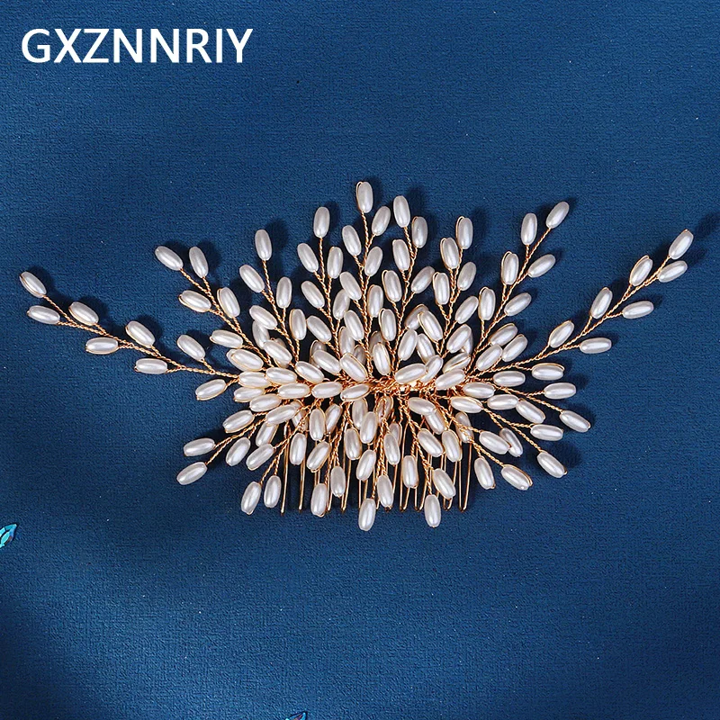 

Bridal Wedding Hair Accessories Handmade Pearl Hair Comb Clips for Women Bride Headpiece Party Jewelry Luxury Bridesmaid Gift