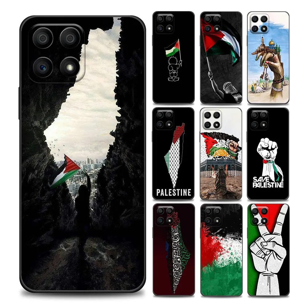 

Palestine Flag Jerusalem Landmark Phone Case For Honor 50 30 10 Lite 30i 20 e 9A 9C 9X Pro 8X Nova 8i 9 Y60 Cover Silicone Cases