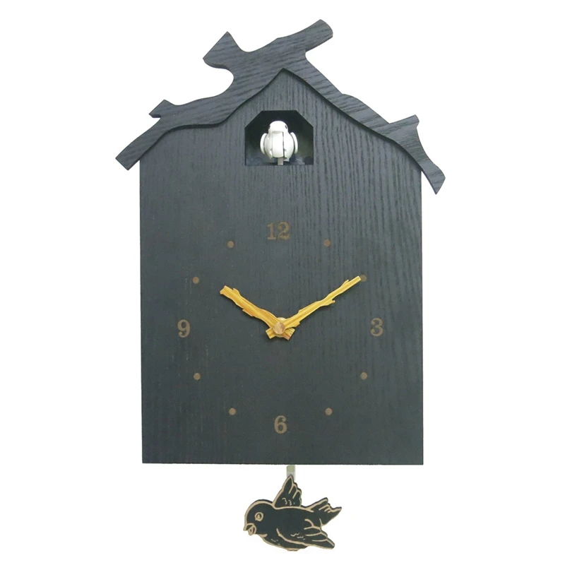 

LJL-Creative Elegant Cuckoo House Hanging Clock Wall Clock Wooden Clock With Chime And Pendulum For Home Office Living Room