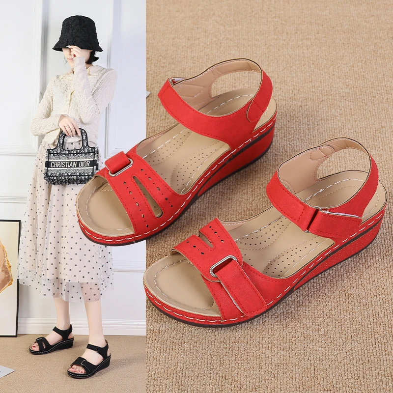 

New Design High Heels Ladies Sandals Fashion Women's Shoes Wedges Platform Sandals Wholesale Summer Lady Shoes